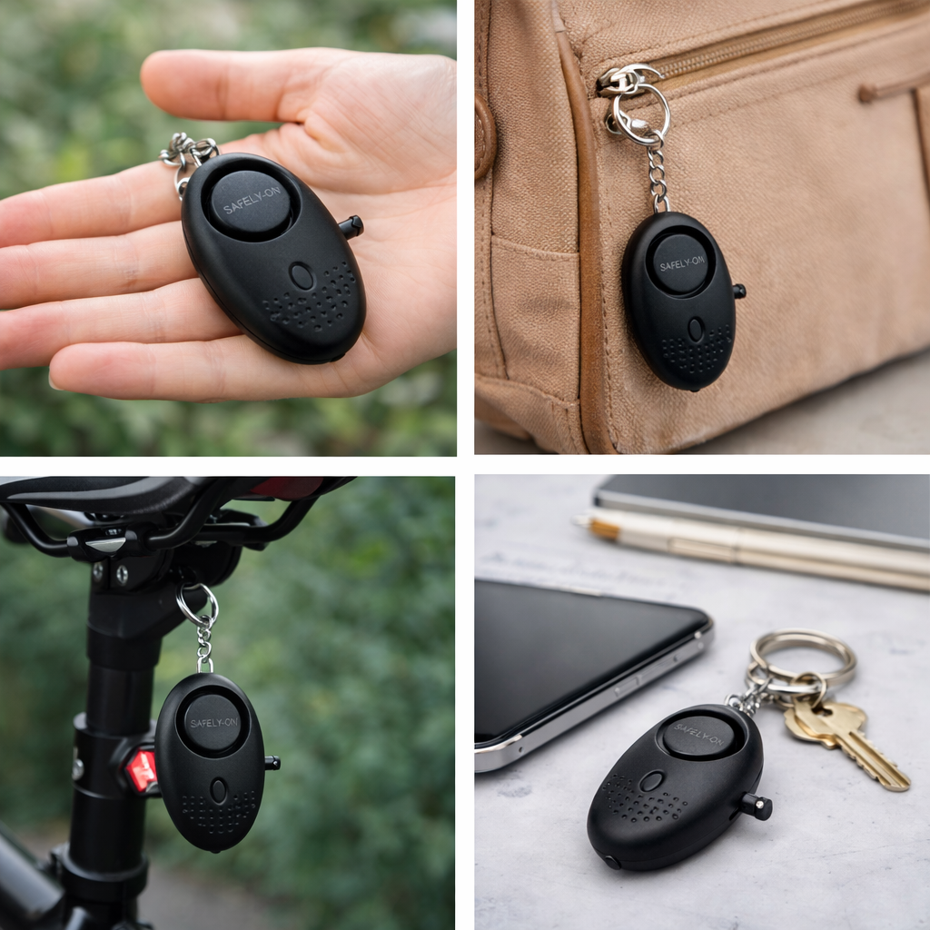 Safely-On Alertia Alarme Personnelle de sécurité – 130dB Alarme Portable – Noir